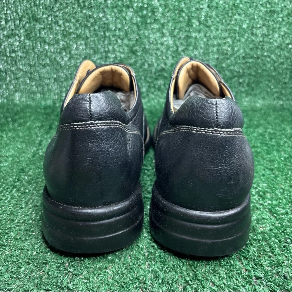 Johnston & Murphy Shuler Bicycle Dress Shoe, Black Tumbled Calf Mens Size‎ 15 M